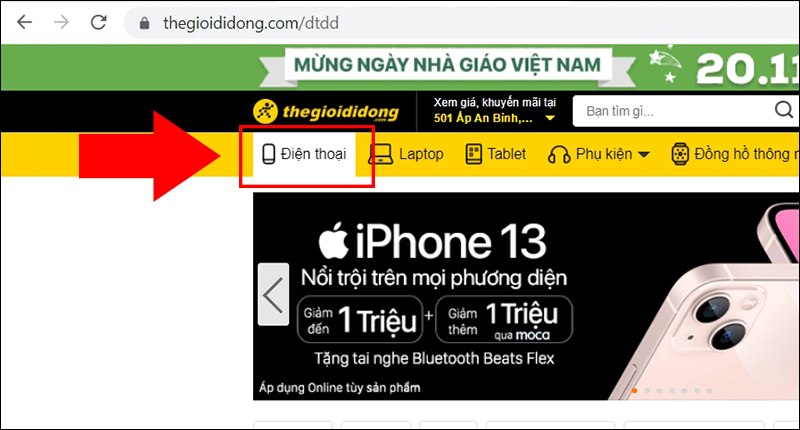 Chọn Điện thoại